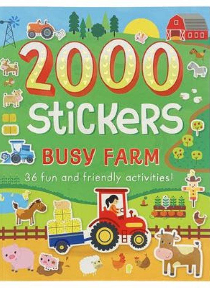 2000 ملصق مزرعة مشغولة 36 نشاط ممتع وودود!