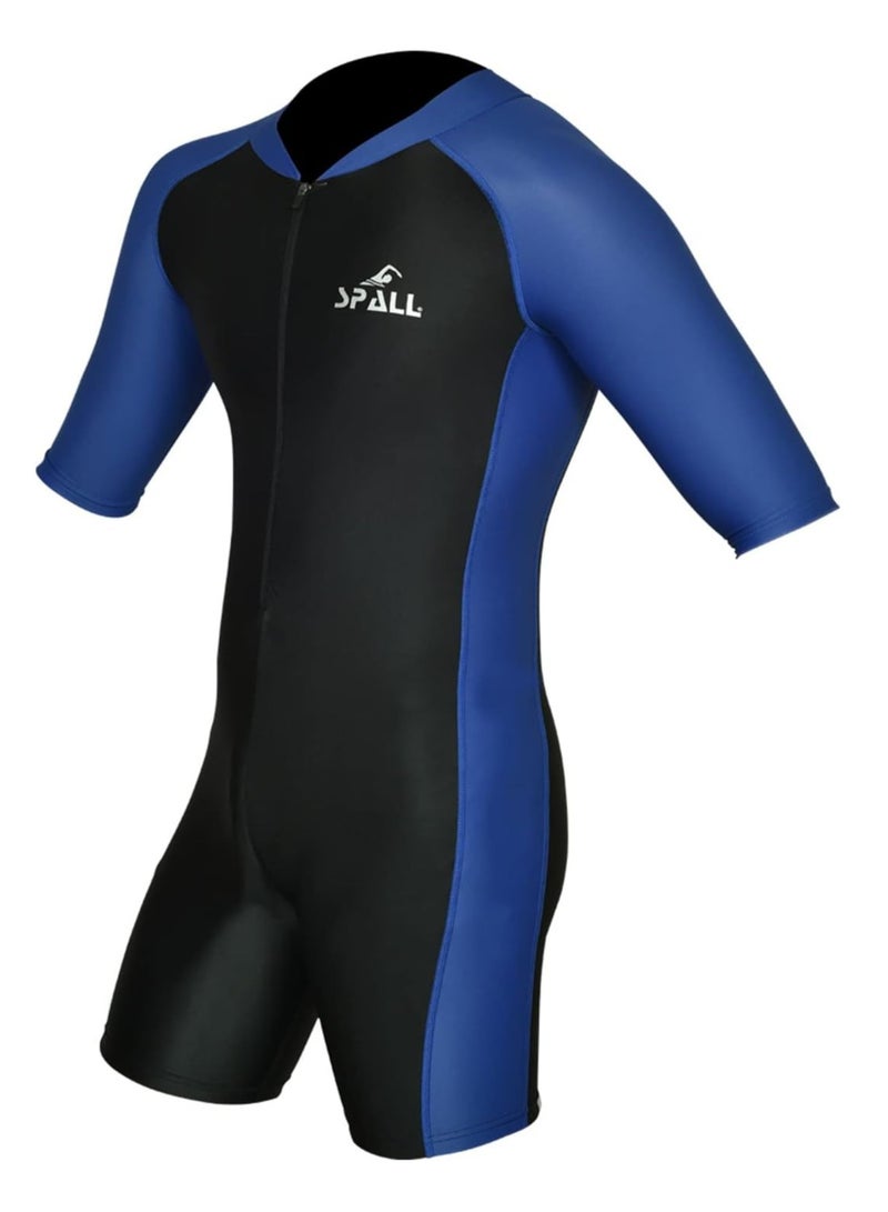 Spall Unisex One Piece Short Sleeve Swimsuit for Adults | UV Protection Full Body Swimwear for Men & Women | Quick-Dry, Comfortable, Athletic Fit Bathing Suit for Swimming, Surfing, Water Sports - Image 3