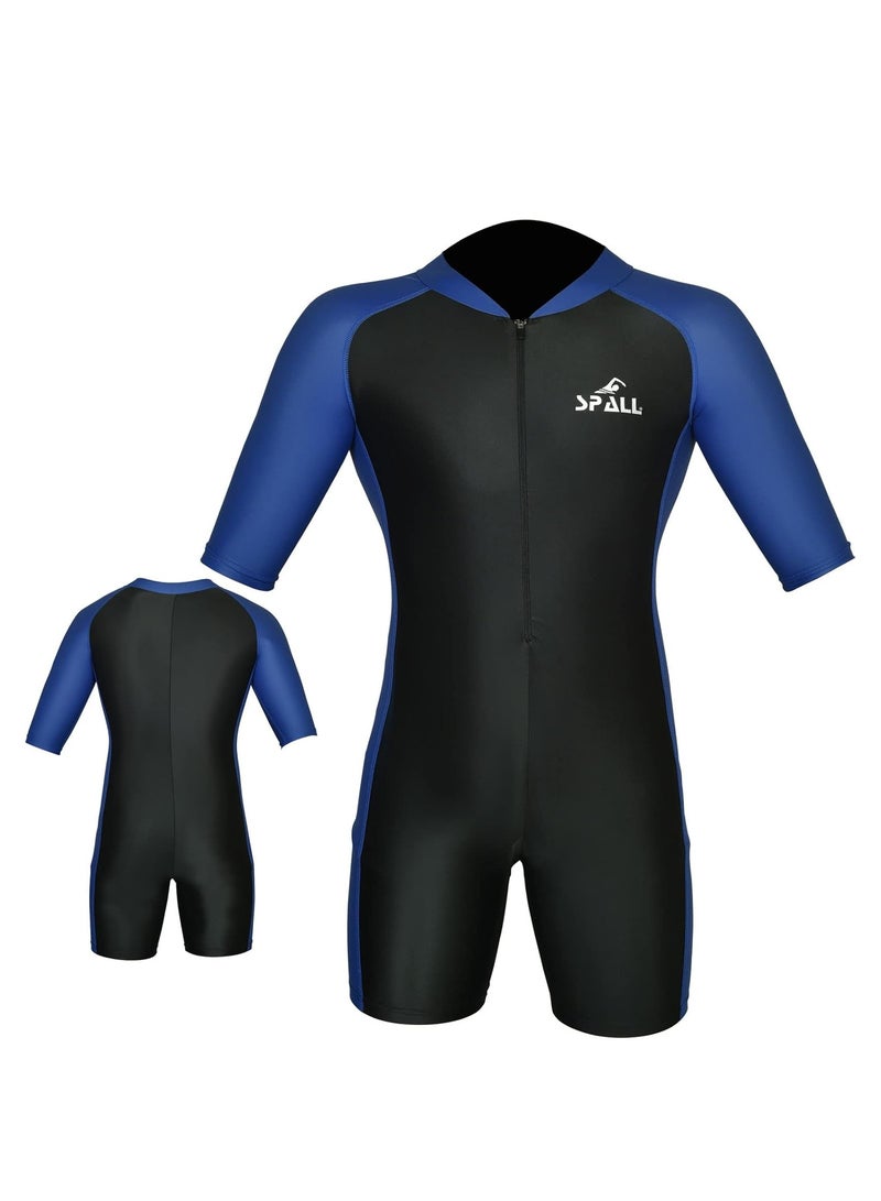 Spall Unisex One Piece Short Sleeve Swimsuit for Adults | UV Protection Full Body Swimwear for Men & Women | Quick-Dry, Comfortable, Athletic Fit Bathing Suit for Swimming, Surfing, Water Sports - Image 4
