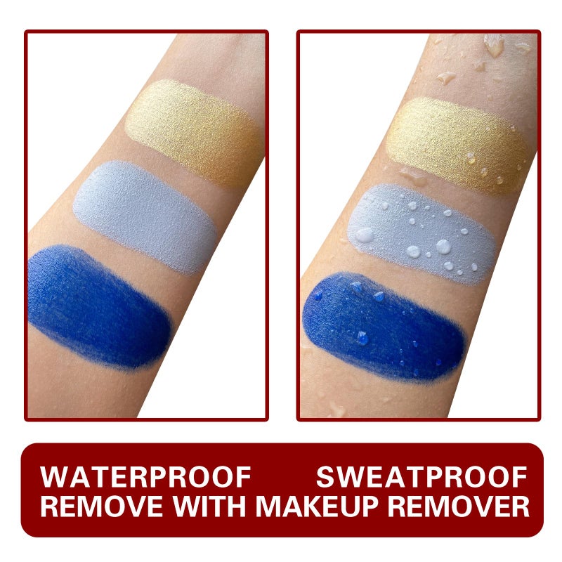 MEICOLY Light Grey Eye Black Stick,Waterproof Eye Black Baseball Softball Football Lacrosse,Gray Grey Face Body Paint Stick for Halloween SFX Zombie Grayscale Homestuck Cosplay Makeup - Image 3