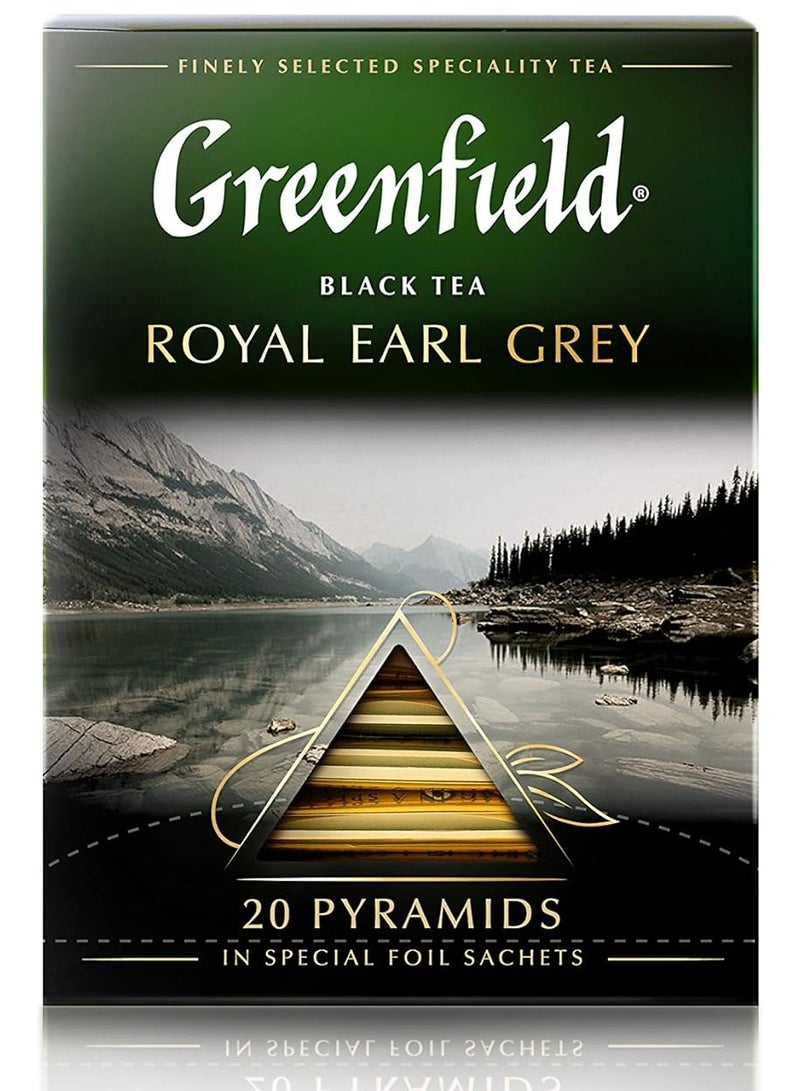 جرين فيلد شاي أسود رويال إيرل جراي 20 كيس شاي 40 جرام - Image 1