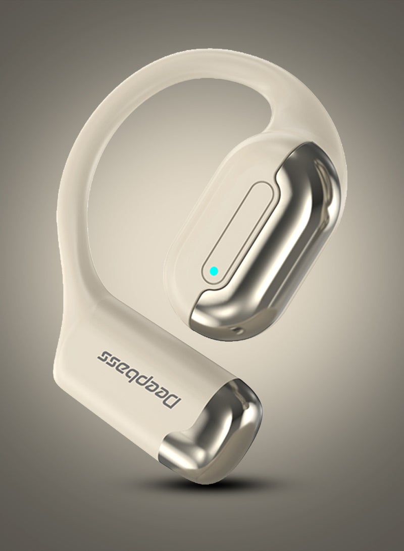 Deepbass سماعات رأس لاسلكية مفتوحة AP05 مع صوت ستيريو وبيس فائق - بيج - Image 5