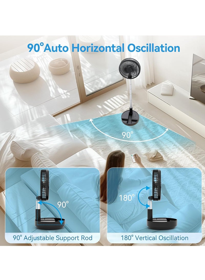 general Battery Operated with 4 Speed Settings & Remote Control, Desk Travel Fan for Sleeping, - Image 3