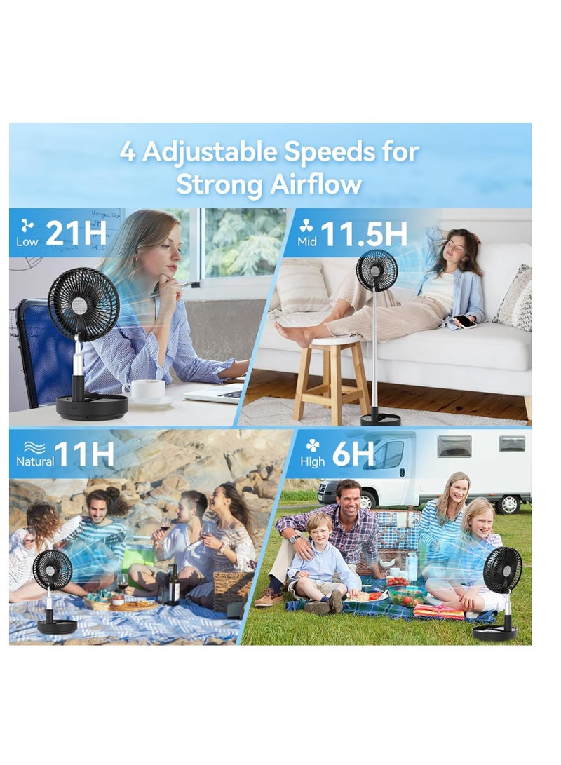 general Battery Operated with 4 Speed Settings & Remote Control, Desk Travel Fan for Sleeping, - Image 5