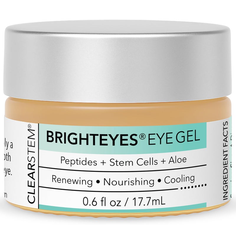 CLEARSTEM - BRIGHTEYES - Eye Gel - Nourishing Eye Cream - Lip Renewal - Cooling Gel - Stem Cells Blend - Peptides, Collagen, Aloe Vera - Gluten Free - Beauty, Self Care, Skin Care - 0.6 fl oz - Image 1