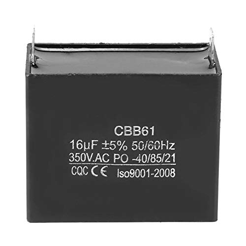 Vipxyc CBB61 Capacitor, Motor Starting Capacitor 350V AC 16uF 50/60Hz Motor Running Capacitor Generator CBB61 CQC Capacitor - Image 1