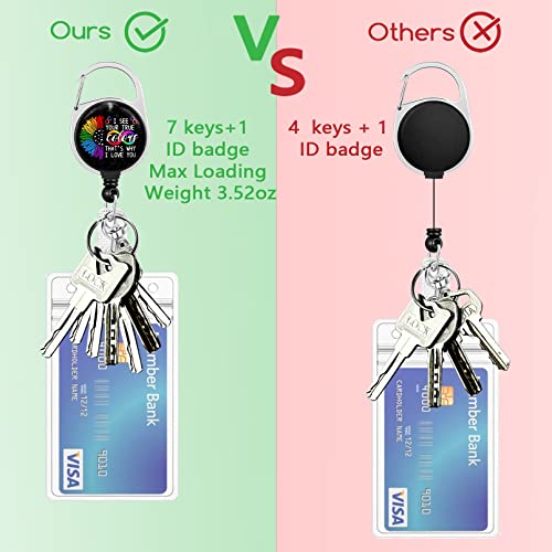 GIANCOMICS ID Badge Holder with Breakaway Lanyard, Retractable Badge Reel Heavy Duty, Autism Awareness Lanyards for ID Badges Ajustable, Teacher Nurse Work Office Gifts - Image 5