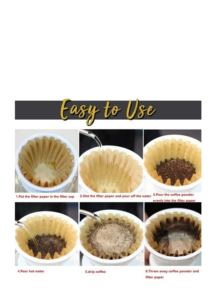 1-4 Cup Coffee Filters,100 Count Unbleached Basket Coffee Filter Paper for Miniature Mr Coffee, Small Coffee Maker, Single Serve Coffee Pot