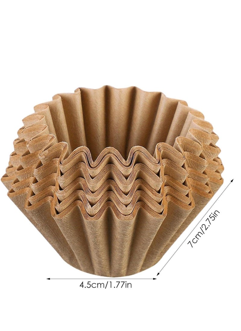 1-4 Cup Coffee Filters,100 Count Unbleached Basket Coffee Filter Paper for Miniature Mr Coffee, Small Coffee Maker, Single Serve Coffee Pot