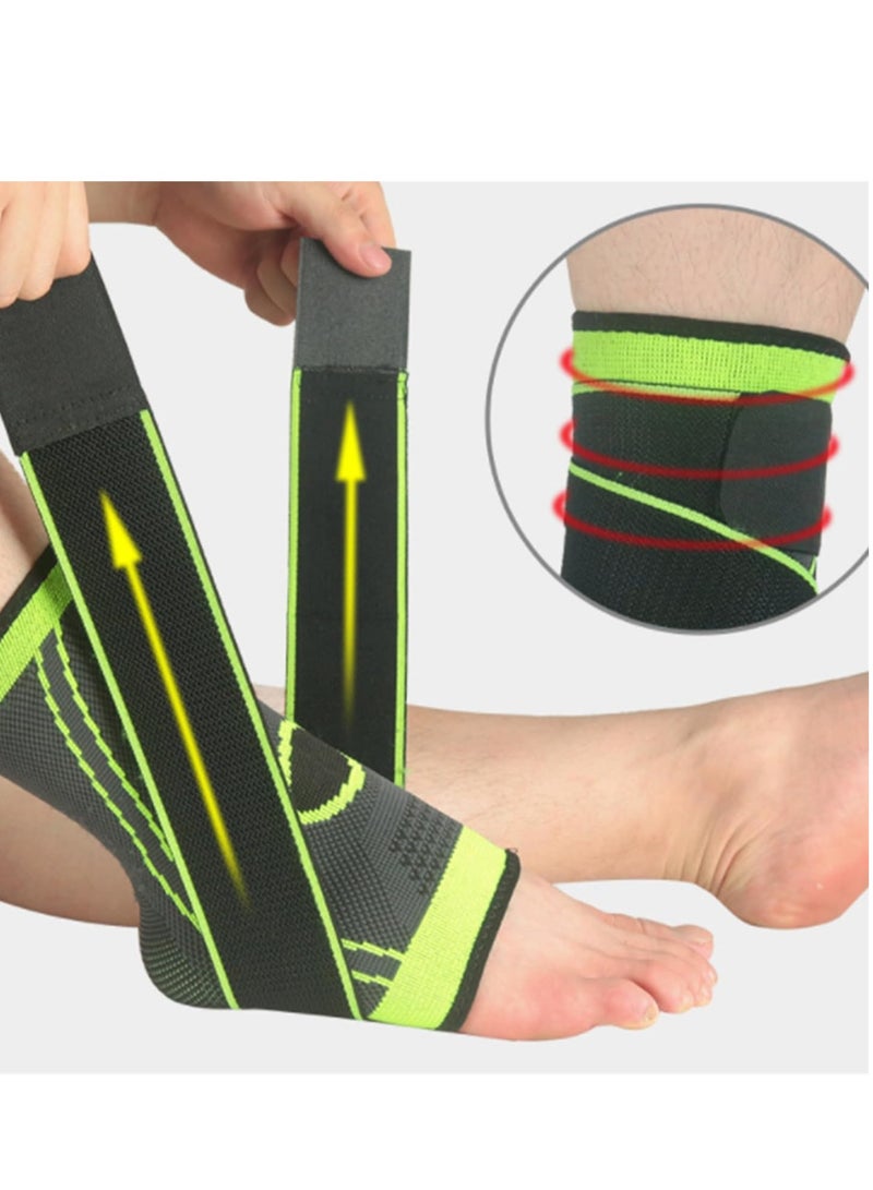 SRLIWHITE 2PCS Ankle Brace, Adjustable Ankle Support, Compression Sleeve Breathable Elastic and Comfortable, Sports Bandage Socks for Men, Women - Image 3
