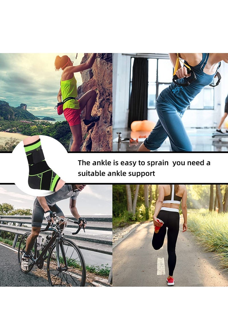 SRLIWHITE 2PCS Ankle Brace, Adjustable Ankle Support, Compression Sleeve Breathable Elastic and Comfortable, Sports Bandage Socks for Men, Women - Image 4