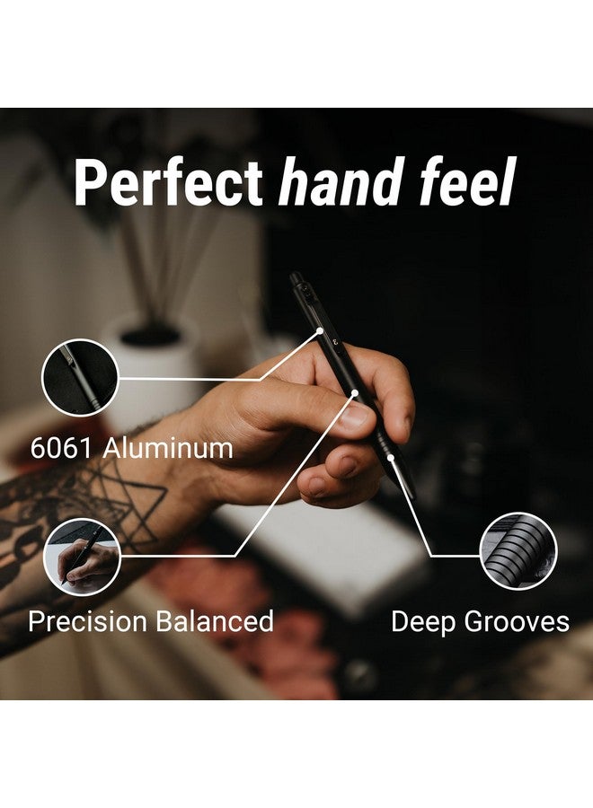 Everyman Grafton Pen, Edc Pen With Premium Gel Ink, Luxury Metal Writing, Gift For Office, Business, Executive (Full Click, Black) - Image 2