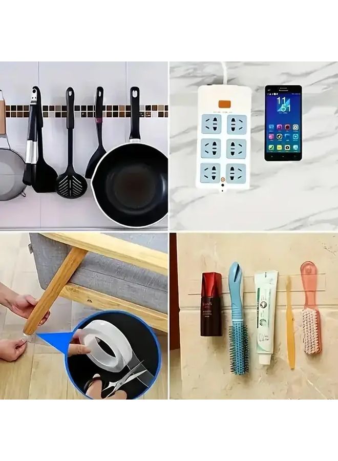 White Double Sided Tape 2cm x 3 28FT Strong Adhesive Removable Multipurpose - Image 5