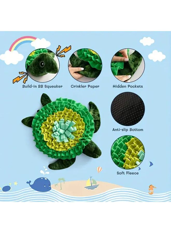 سجادة التغذية التفاعلية الخضراء للكلاب والقطط والأرانب - سجادة الألغاز للتغذية البطيئة - Image 4