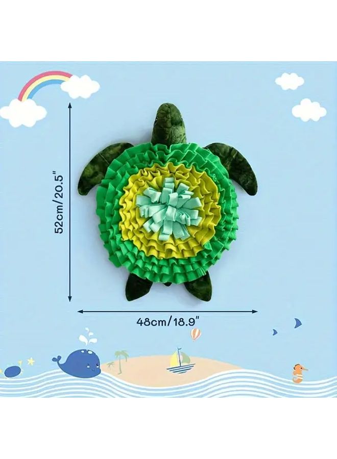 سجادة التغذية التفاعلية الخضراء للكلاب والقطط والأرانب - سجادة الألغاز للتغذية البطيئة - Image 3