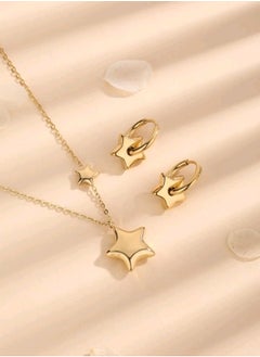 Trendy Stainless Steel Gold Plated Jewellery Set For Women