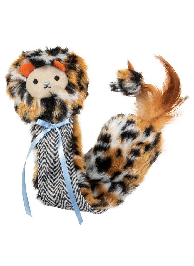 SmartyKat SmartyKat Instincts Looney Lion Heart Kicker Plush Electronic Sound Refillable Cat Toy w/HappyNip Tube (Catnip & Silvervine) - Multicolor, One Size  - Image 1