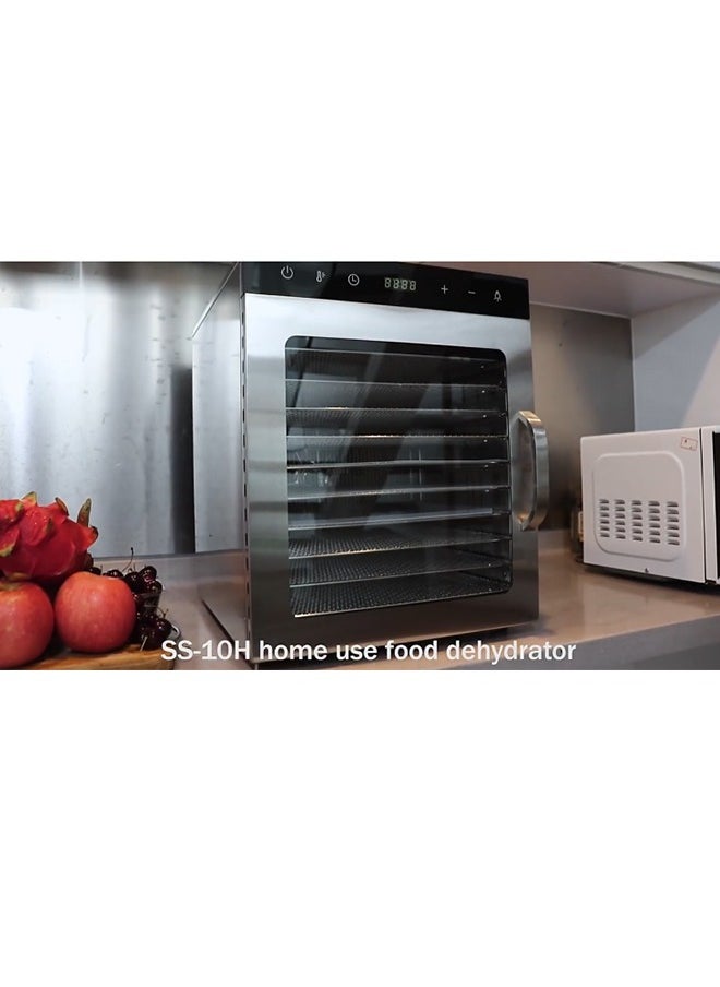 Glanfen - 10 Layer Dehydrator Machine, Fruit and Food Dryer, Stainless Steel, Food Fruit Vegetable Pet Meat Dryer, for Home and Commerce - Image 1