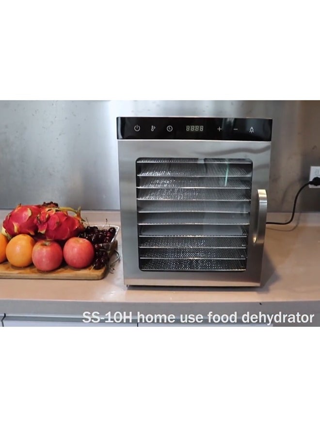 Glanfen - 10 Layer Dehydrator Machine, Fruit and Food Dryer, Stainless Steel, Food Fruit Vegetable Pet Meat Dryer, for Home and Commerce - Image 1