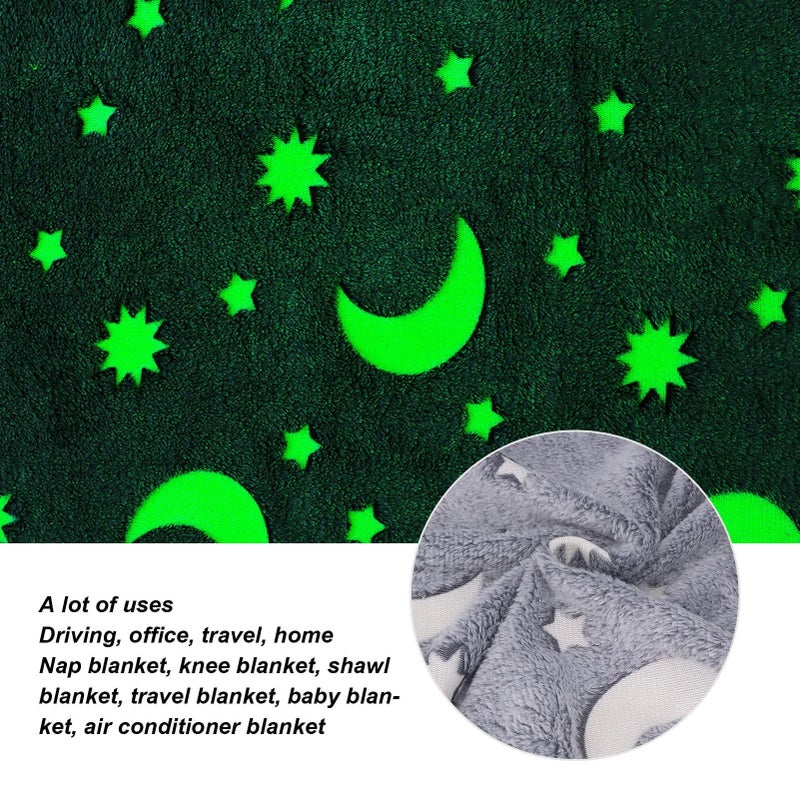 Glowing Plush Blanket for Kids Gray Sofa Couch Bed 2.5x3.3ft - Image 3