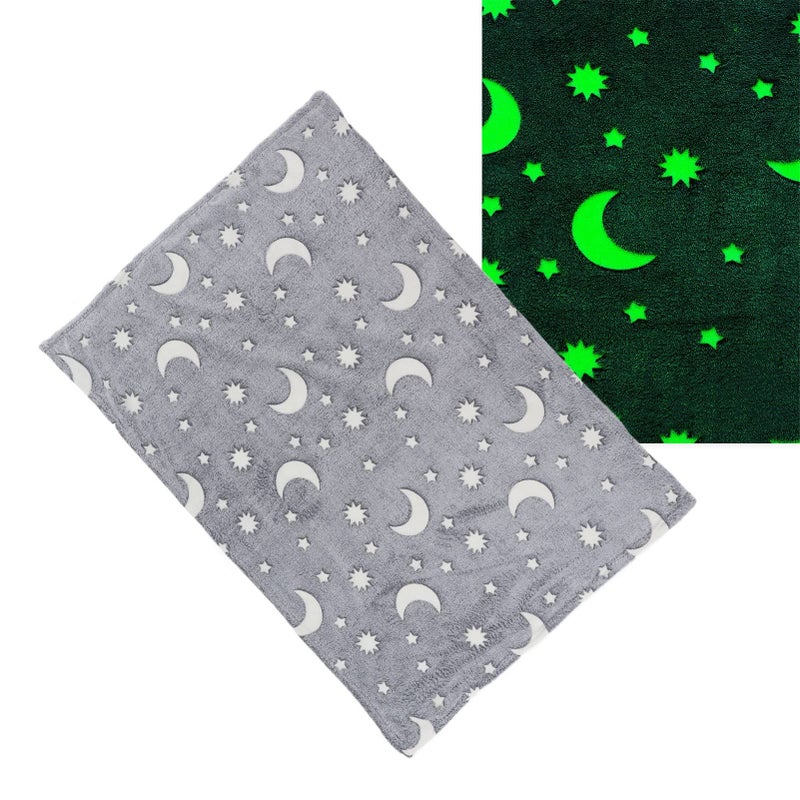 Glowing Plush Blanket for Kids Gray Sofa Couch Bed 2.5x3.3ft - Image 5