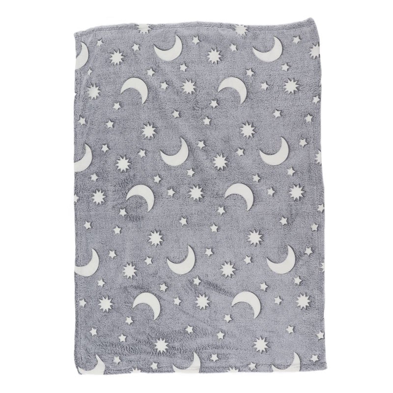Glowing Plush Blanket for Kids Gray Sofa Couch Bed 2.5x3.3ft - Image 2
