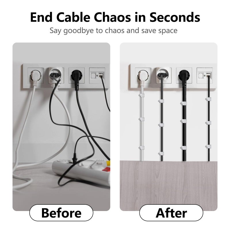 Jadaol 8mm Wide Design Cable Clips with Nails for Round Ethernet Cables, Cord Clips for Wall, Nail-in Wire Tacks for Cat5/Cat6/Cat7 RJ45 Cable, Coaxial, TV, Speaker, Electrical Wire, 100 Pack - Image 5
