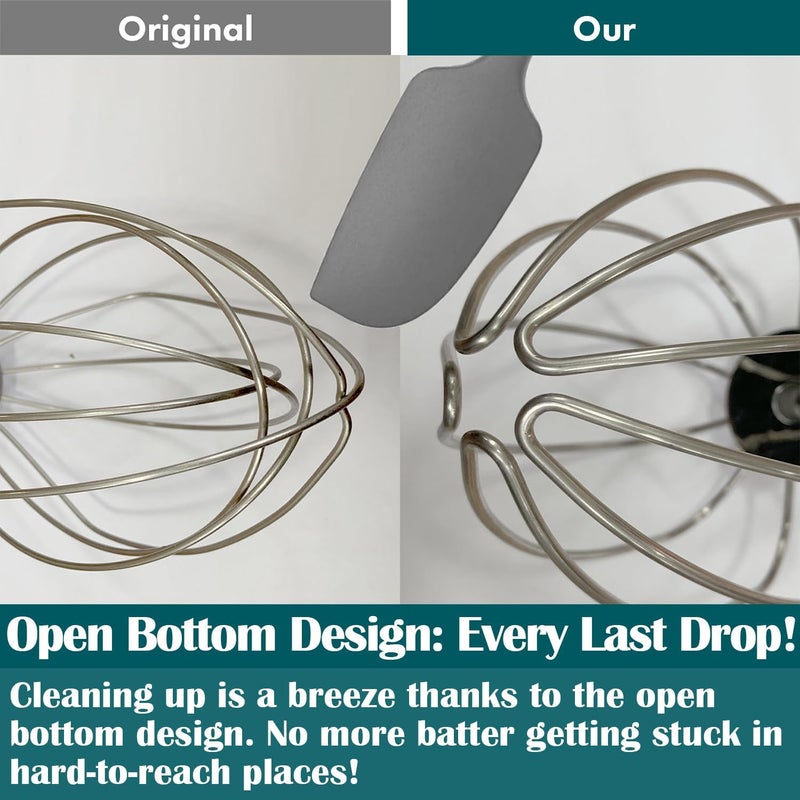 qAp quality art Practical Stainless Steel Wire Whip Attachment for KitchenAid Tilt-Head Stand Mixer, Replaces K45WW, Ideal for Beating Eggs, Heavy Cream, Making Cakes, and Whisking Mayonnaise - Image 5