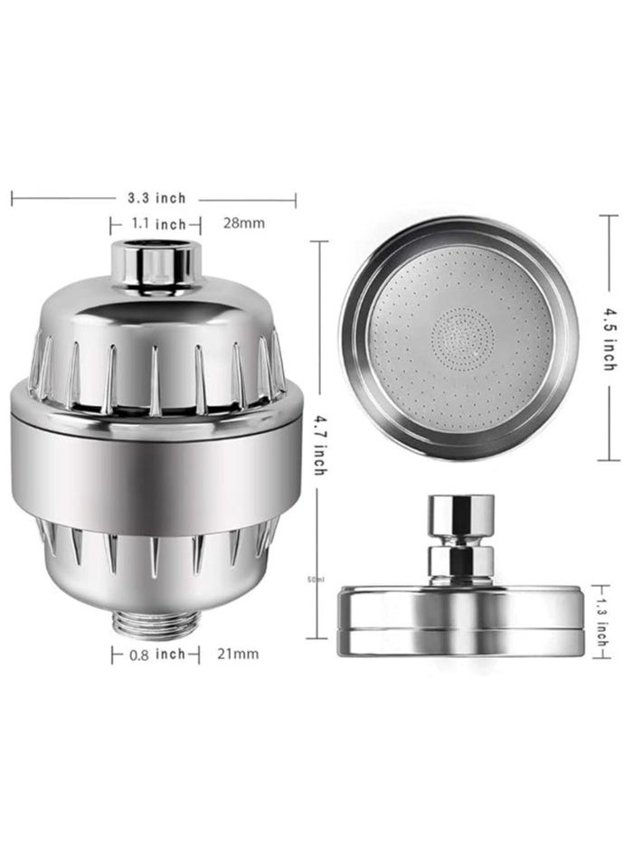 Buytory Buytory Shower Head with 20-Stage Filter – High Pressure, Hard Water Softener, Removes Chlorine & Impurities, Stainless Steel (SS304) – Chrome Finish  - Image 4