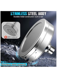 Buytory Buytory Shower Head with 20-Stage Filter – High Pressure, Hard Water Softener, Removes Chlorine & Impurities, Stainless Steel (SS304) – Chrome Finish  - Image 3