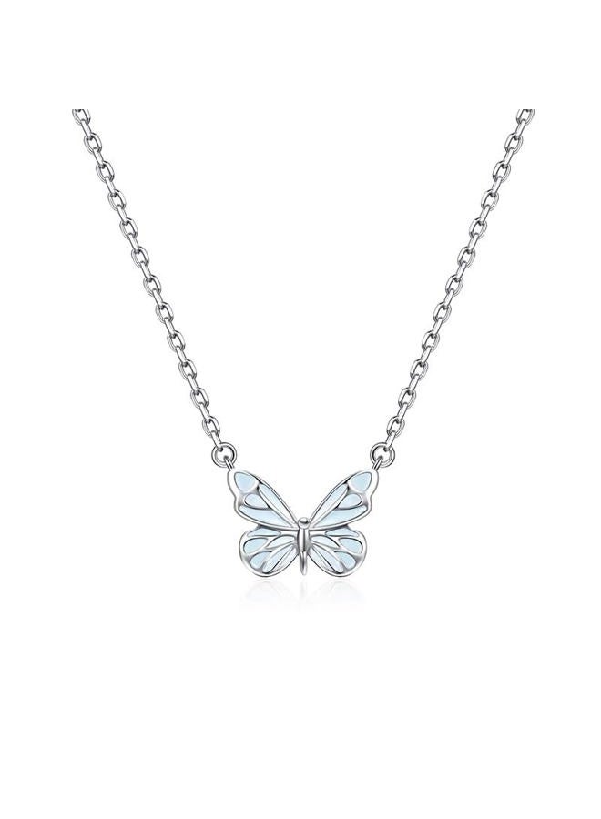 Spevert Glowing Butterfly Fairy Necklace for Women,14K Gold Plated Dainty Titanium Steel Chain Butterfly Pendant Necklaces Jewelry, 20-24 inches, Alloy Steel, No Gemstone - Image 1