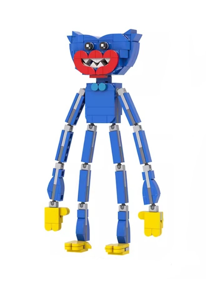 Creative Film, Television, Game And Animation Series Small Particle Assembly Building Blocks Assembly Model Ornaments (Blue Poppy 253Pcs)  - Image 1