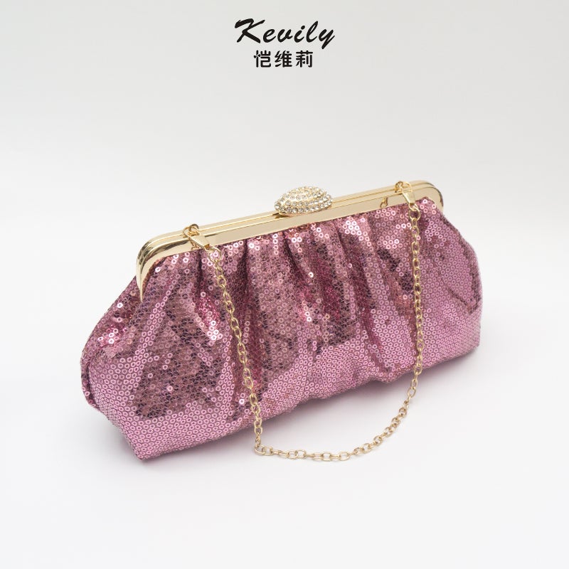 Kai Weili Multicolor Sequin Bag Diamond-Encrusted Women'S Bag Evening Bag Wedding Dress Cheongsam Handbag - Image 2