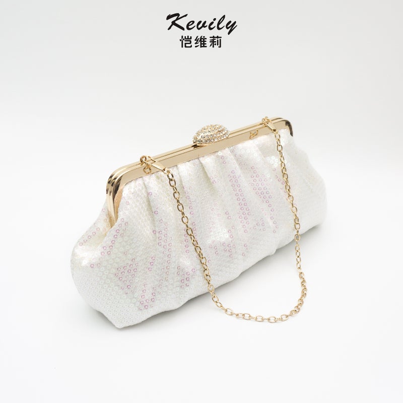 Kai Weili Multicolor Sequin Bag Diamond-Encrusted Women'S Bag Evening Bag Wedding Dress Cheongsam Handbag - Image 5