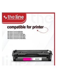 The Line The line 415A W2033A Color Toner Cartridge Compatible with HP LaserJet Pro M455dn, M480f, M479fnw, M479fdw, M479fdn, M479dw, M454dn, M454dw Magenta  - Image 3