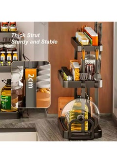 3 Tier Kitchen Shelf Spice Storage Rack Multi-layer Storage  Organization Countertop Kitchen Supplies Spice Tool Carrier Accessories - pzsku/Z2ECF6272CBDA8924364CZ/45/_/1733896731/14431b3e-9403-49c4-b94f-927d3b99b887