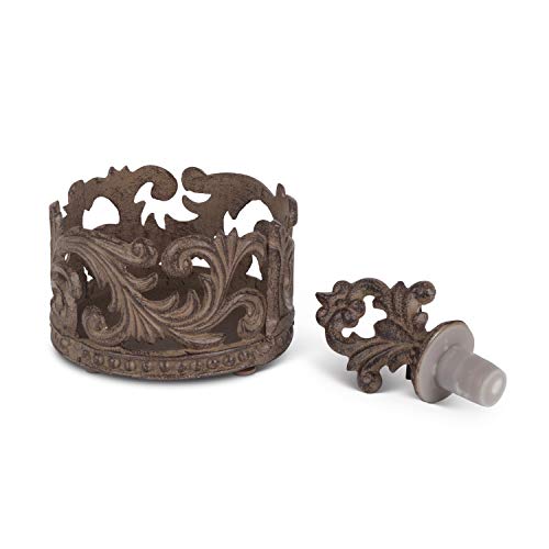 GG Collection Acanthus Wine Bottle Holder and Stopper - Image 1