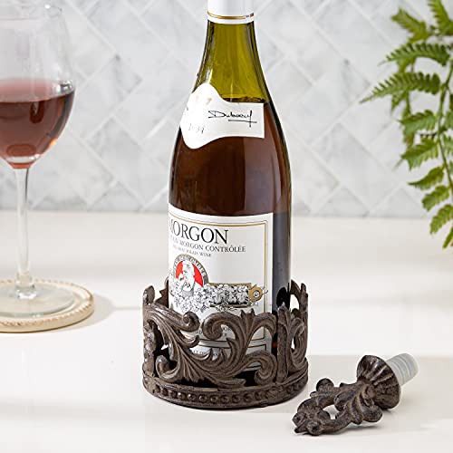 GG Collection Acanthus Wine Bottle Holder and Stopper - Image 5