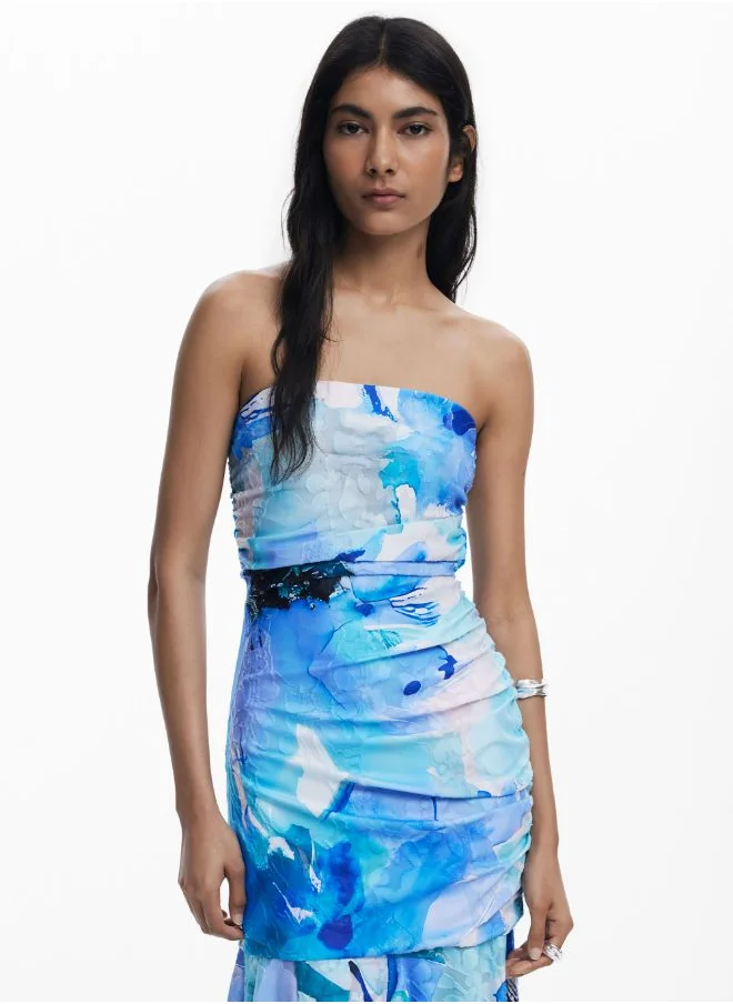 DESIGUAL Asymmetric Bandeau Dress
