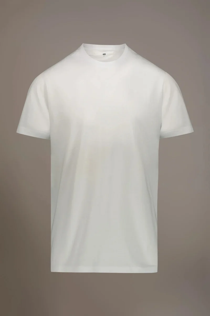 دوبل غانغر Round neck t-shirt 100% cotton - White