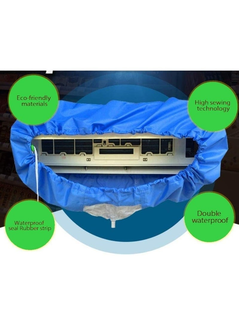 JINSHENG Air Conditioning Cleaning Cover Bag, Wall Mounted Air Conditioning Dust Washing Clean Protector Bag, for Large Size 2P-3P Wall Mounted AC Service with 3.2M Water Pipe - Image 4