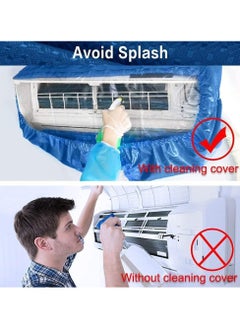 KIIUMI Air Conditioning Cleaning Cover Bag, Wall Mounted Air Conditioning Dust Washing Clean Protector Bag, for large size 2P-3P Wall Mounted AC Service with 2.8M Water Pipe  - Image 2