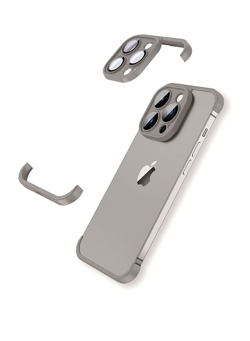 KASTWAVE iPhone Case TPU Bumper, Compatible for iPhone 15 Pro Case with Thin Lens Protection Case, Frameless Four Corner Fall Protection Mat, Slim Shockproof Soft TPU Silicone Cover, Gray, 1Pcs - Image 1