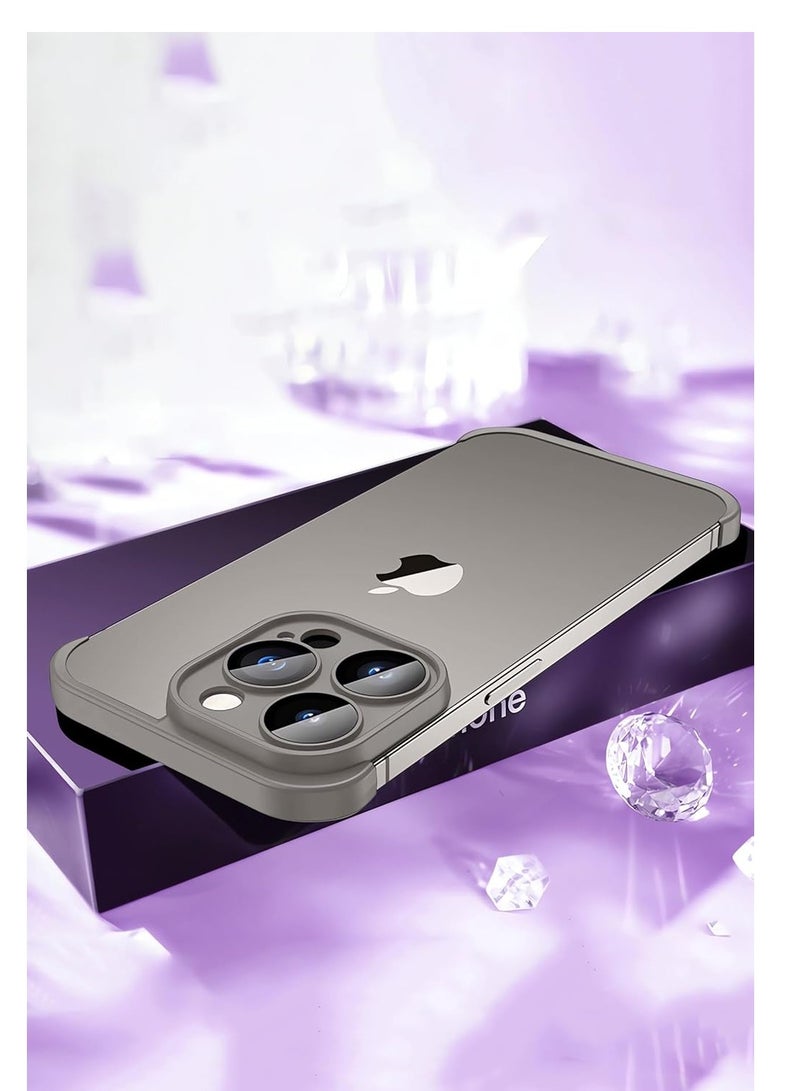 KASTWAVE iPhone Case TPU Bumper, Compatible for iPhone 15 Pro Case with Thin Lens Protection Case, Frameless Four Corner Fall Protection Mat, Slim Shockproof Soft TPU Silicone Cover, Gray, 1Pcs - Image 2