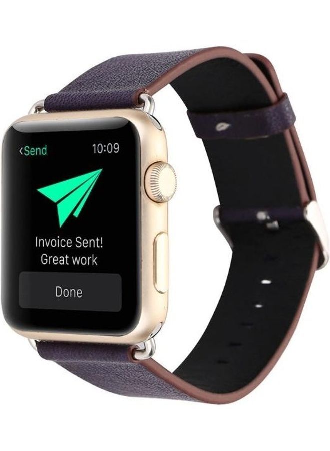 NIBEMINENT Replacement Watchband for Apple Watch Series 3/2/1 38mm Navy Blue - Image 4