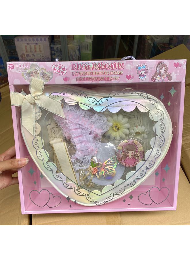 Bluejw Hand Account Suit Gift Box Girl's Heart Cute Hand Account Book Children's Full Set Of Goo Card Stickers Suitcase Surprise Treasure Box - Image 1