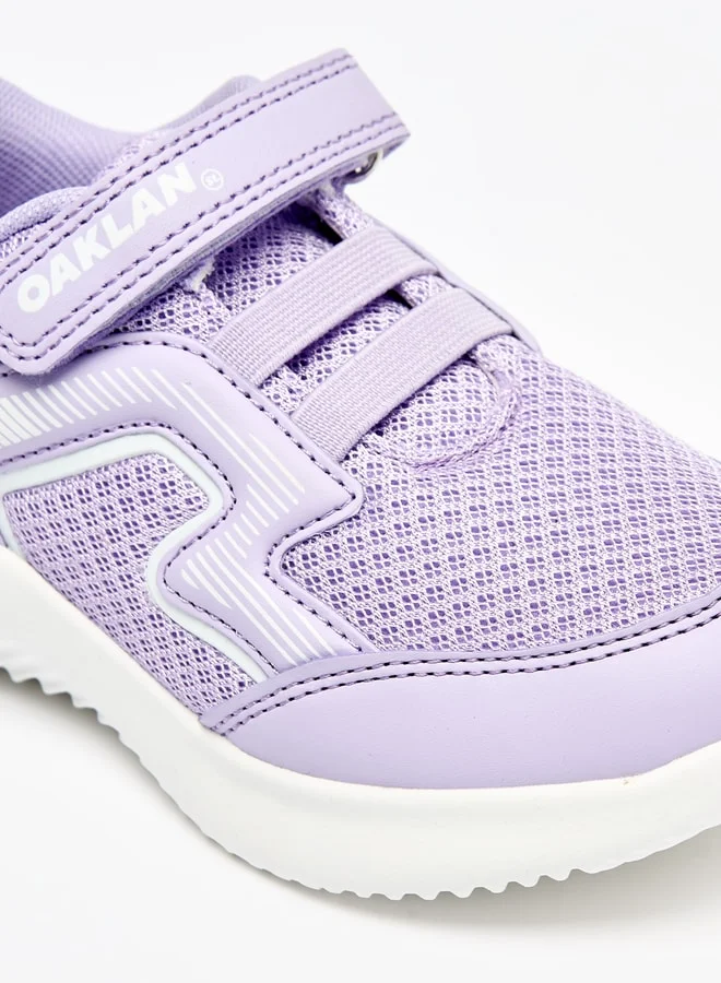 شو اكسبرس Girls Textured Sneakers with Hook and Loop Closure