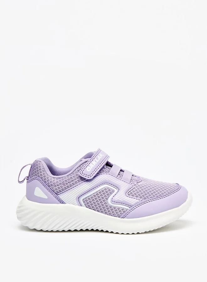 شو اكسبرس Girls Textured Sneakers with Hook and Loop Closure