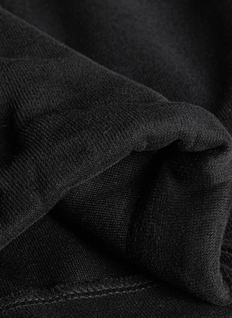Shapes BLACK PANELED ZIP-UP JACKET SET for Women | Best Price UAE