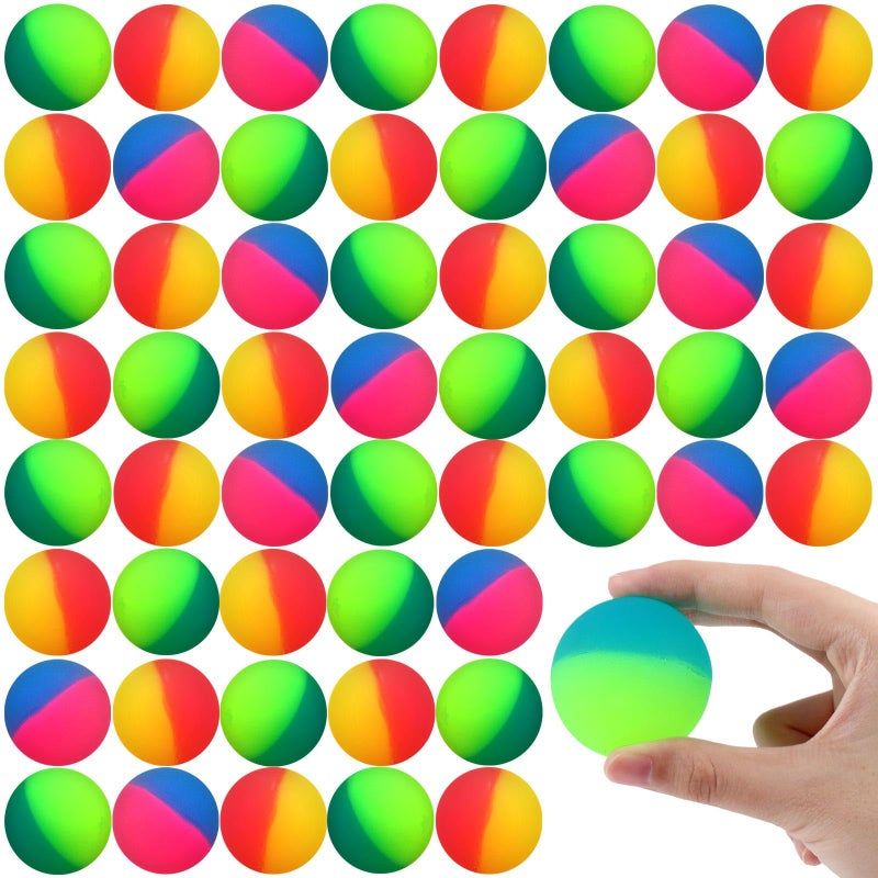 Jenaai 50 Pcs 45 mm177 Inch Bouncy Balls for Kids Large Rubber High Bouncing Balls in Bright Assorted Multi Colors Bulk for Birthday Party Favors Easter Classroom Carnival Prizes Gift - Image 2